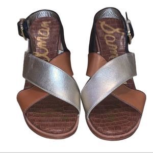 Sam Edelman Strappy Block Heel Sandal Size 8M. 3.5in heels.